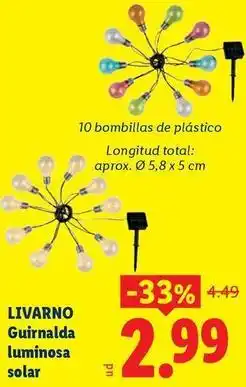 Ocine Livarno - guirnalda luminosa solar oferta