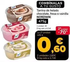 Supeco Nordwik - tarrina de helado chocolate oferta