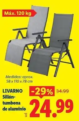 Ocine Livarno - sillón/tumbona de aluminio oferta