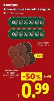 Ocine Parkside - accesorios para amoladora angular oferta