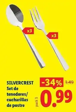 Ocine Silvercrest - set de tenedores/cucharillas de postre oferta