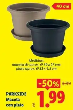 Ocine Parkside - maceta con plato oferta
