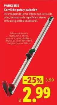 Ocine Parkside - carril de guía y sujeción oferta
