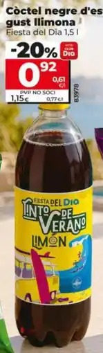 Dia Còctel negre d'estiu gust llimona Fiesta del Dia oferta