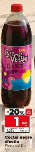 Dia Còctel negre d'estiu Fiesta del Dia oferta