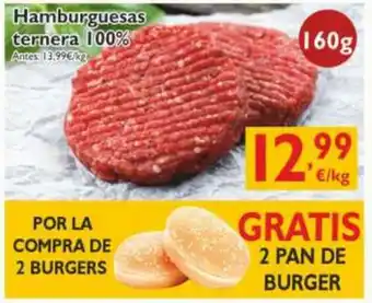 Cash Ecofamilia Hamburguesas ternera 100% 160g oferta