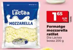 Dia Formatge mozzarella ratllat Dia Láctea bossa oferta