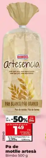 Dia Pa de motlle artesà Bimbo oferta