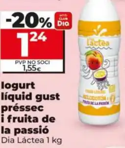 Dia logurt líquid gust préssec i fruita de la passió Dia Láctea oferta