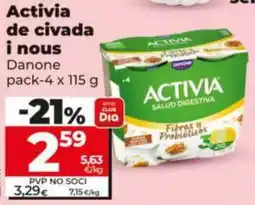 Dia Activia de civada i nous Danone oferta