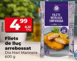Dia Filets de lluç arrebossat Dia Mari Marinera oferta
