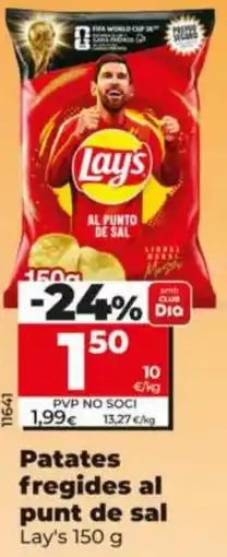 Dia Patates fregides al punt de sal Lay's oferta