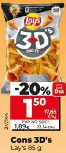 Dia Cons 3D's Lay's oferta