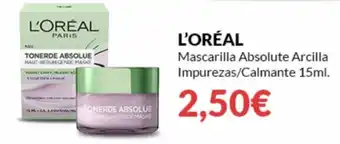 PrimaPrix L'Oréal Mascarilla Absolute Arcilla Impurezas/Calmante 15ml oferta