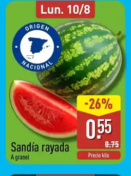 ALDI Sandía rayada oferta