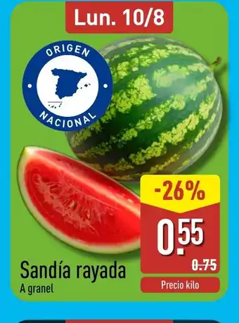 Sandía rayada