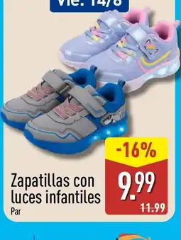ALDI Zapatillas con luces infantiles oferta