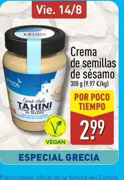 ALDI Crema de semillas de sésamo oferta