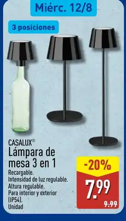 ALDI CASALUX Lámpara de mesa 3 en 1 oferta