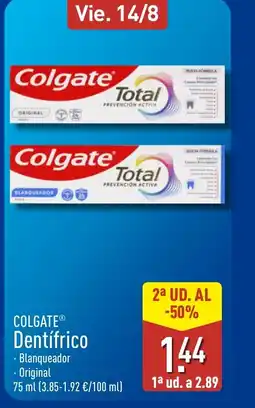ALDI COLGATE Dentifrico oferta