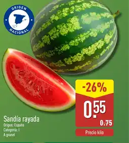ALDI Sandía rayada oferta