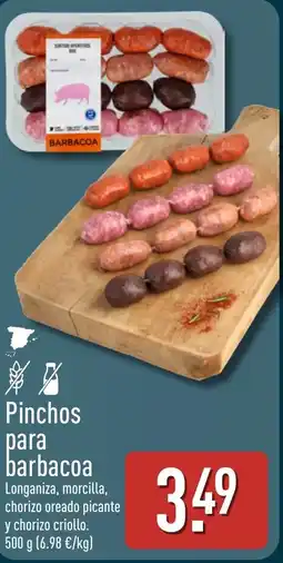 ALDI Pinchos para barbaco oferta