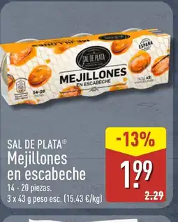 ALDI SAL DE PLATA Mejillones en escabeche oferta