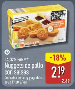 ALDI JACK'S FARM Nuggets de pollo con salsas oferta