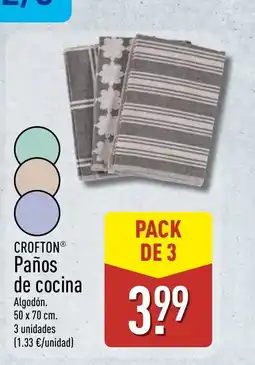 ALDI CROFTON Paños de cocina oferta
