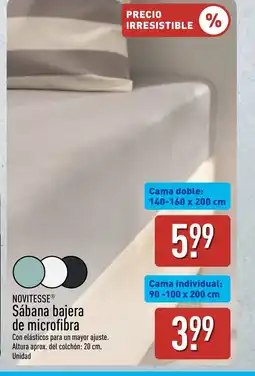 ALDI NOVITESSE Sábana bajera de microfibra oferta