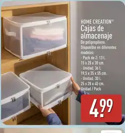 ALDI HOME CREATION Cajas de almacenaje oferta