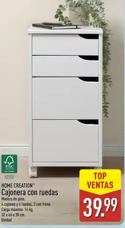 ALDI HOME CREATION Cajonera con ruedas oferta