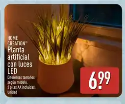 ALDI HOME CREATION Planta artificial con luces LED oferta