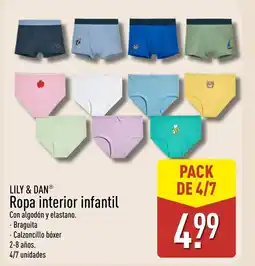 ALDI LILY & DAN Ropa interior infantil oferta