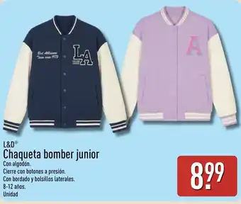 ALDI L&D Chaqueta bomber junior oferta