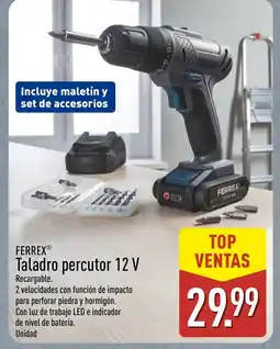 ALDI FERREX Taladro percutor 12 V oferta