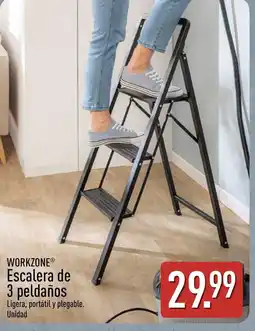 ALDI WORKZONE Escalera de 3 peldaños oferta