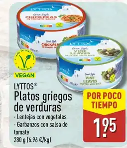 ALDI LYTTOS Platos griegos de verduras oferta
