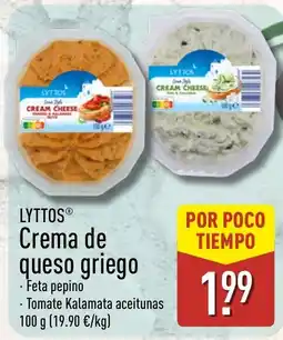 ALDI LYTTOS Crema de queso griego oferta