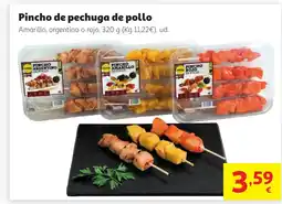 Alcampo Pincho de pechuga de pollo oferta