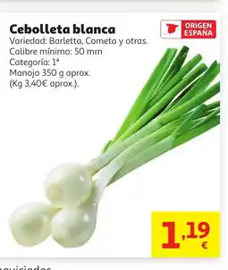 Alcampo Cebolleta blanca oferta
