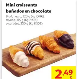 Alcampo Mini croissants bañados en chocolate oferta