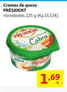 Alcampo PRÉSIDENT Cremas de queso oferta