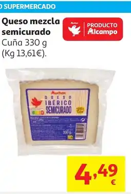 Alcampo Queso mezcla semicurado oferta