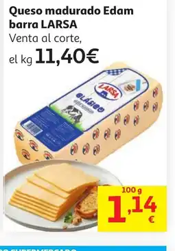 Alcampo LARSA Queso madurado Edam barra oferta