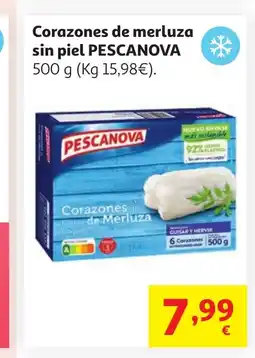 Alcampo PESCANOVA Corazones de merluza sin piel oferta