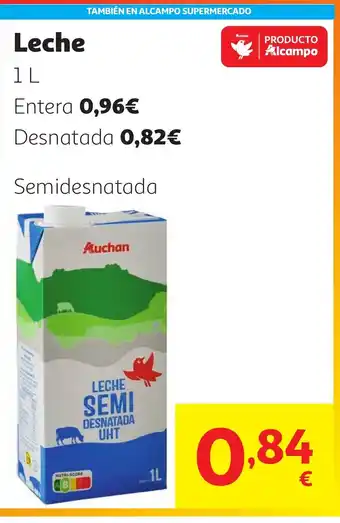 Alcampo Leche oferta