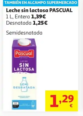 Alcampo PASCUAL Leche sin lactosa oferta
