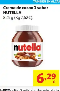 Alcampo NUTELLA Crema de cacao 1 sabor oferta