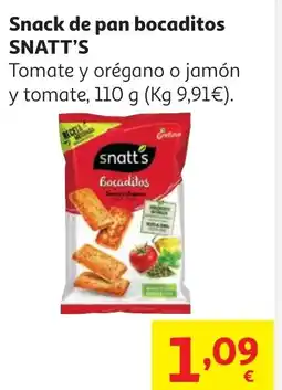 Alcampo SNATT'S Snack de pan bocaditos oferta